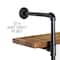 Honey Can Do Black 2-Tier Industrial Wall Shelf